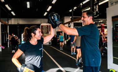 Boxing class at Griffins Boxing helping members build confidence and mental strength