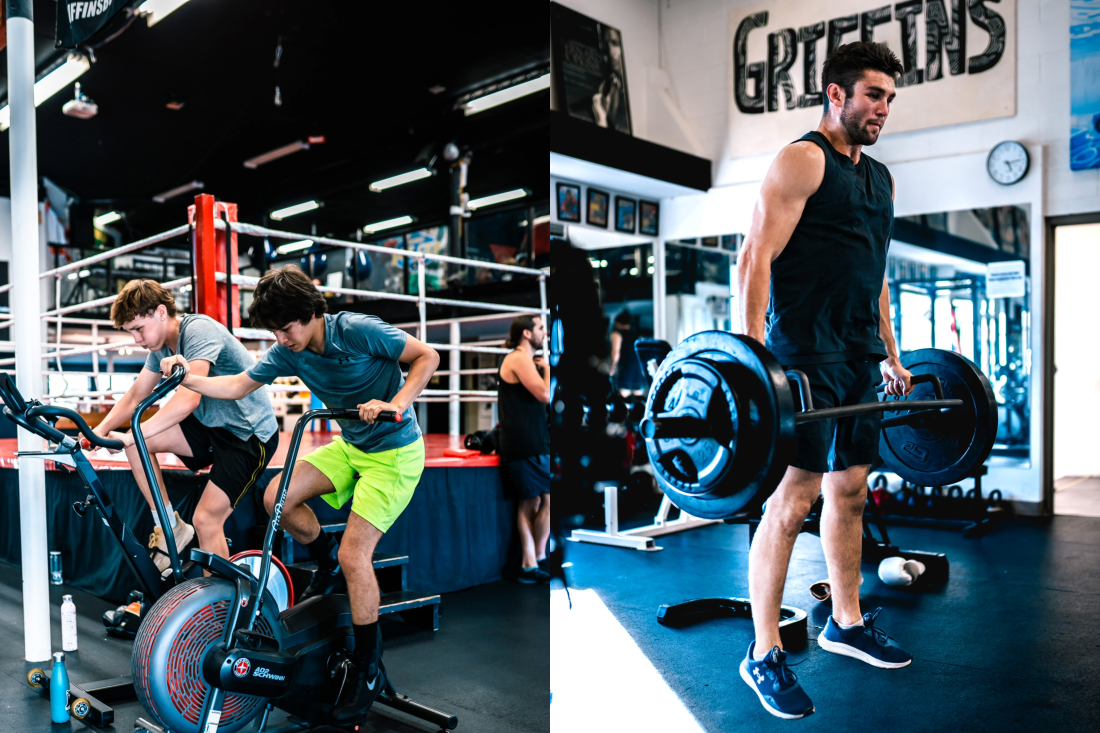 Boxing athlete performing cardio and strength training at Griffins Boxing Vancouver