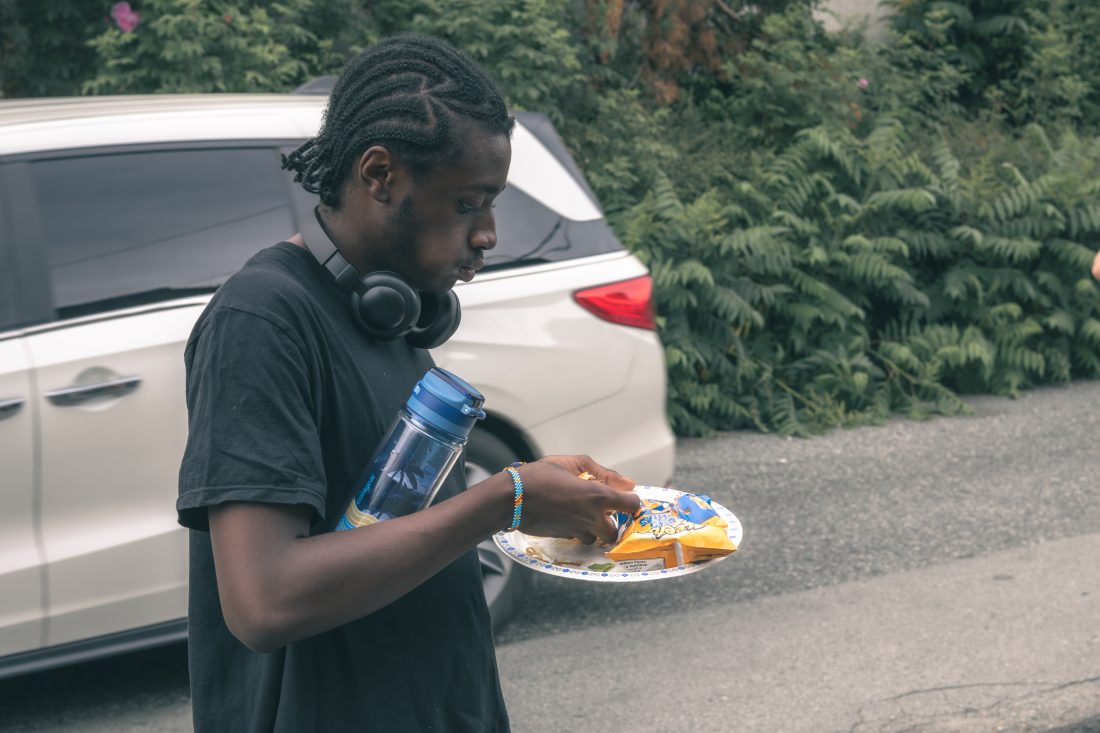 An athlete eating for fuel